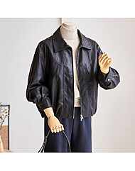 카라 레더 집업 점퍼_T2510JP604C