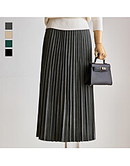 모직 기계주름 밴딩 스커트_T2511SK067D