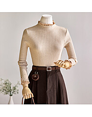 레이스 골지 슬림 니트_T2511KN665D