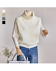 터틀넥 드롭 니트 조끼_T2511KV017D