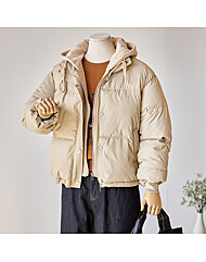 후드 레이어드 패딩점퍼_T2511PD010D