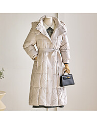 하이넥 탈부착후드 롱패딩 점퍼_T2511PD011D