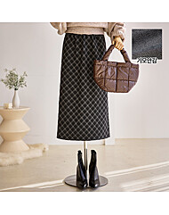 체크 롱 밴딩스커트_T2511SK073D