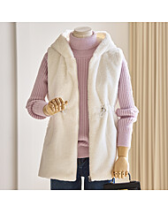 후드 스트링 포켓 퍼조끼_T2512FU003D