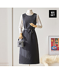 다이아 누빔 벨트 원피스_T2512OP086D