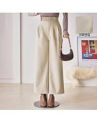 투버튼 모직 뒷밴딩 기모팬츠_T2512PT110D