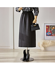 사각 누빔 밴딩 스커트_T2512SK076D