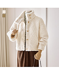 하이넥 단추 뽀글이 점퍼_T2512FU005D