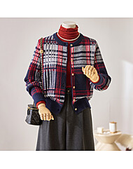 믹스 체크 라운드 가디건_T2512CD081D