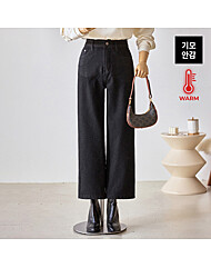 [55-77]기모 블랙 와이드 데님팬츠_T2512DP042D