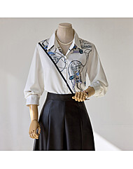 모던 스카프 나염 블라우스_T2602BL036A