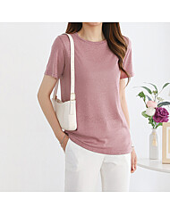 린넨 라운드넥 반팔 티셔츠_PM2505TS003B