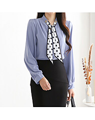 도트 타이배색 블라우스_PM2508BL061C