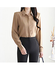 베이직 히든여밈 카라 블라우스_PM2509BL092C