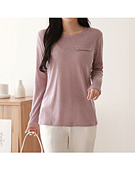 페이크 포켓 포인트 라운드넥 티셔츠_PM2510TS042C