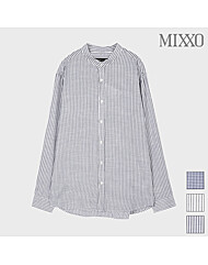 미쏘 남성 린넨 스트라이프 헨리넥 셔츠_MIMYW9503B