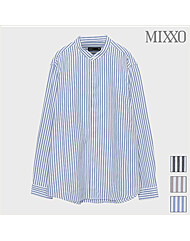 미쏘 남성 스트라이프 스텐드카라 셔츠_MIMYW9303B