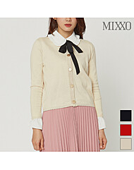 미쏘 라운드넥 금장버튼 가디건_MIWCK9231T-T
