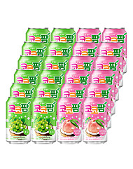해태 코코팜 포도 + 피치핑크 340ml 24개 (혼합)