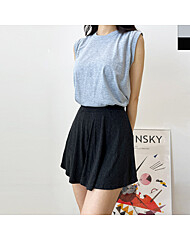 블레오 여성 여름 편한 사방스판 플레어 데일리 치마 레깅스