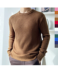 블레오 남자 가을 겨울 기본 라운드 데일리 긴팔 니트