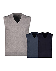 보스케 남성 겨울 골프웨어 골프 브이넥 울 니트 조끼 L3671