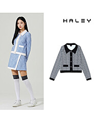 보스케 여성 봄 가을 골프웨어 골프 체크 약기모 슬림핏 자켓 LB251168