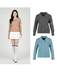 보스케 여성 겨울 골프웨어 골프 카라 방풍 니트 가디건 LB251216