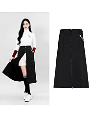 보스케 여성 겨울 골프 반밴딩 방한 지퍼 퀼팅 롱 스커트 LB251241