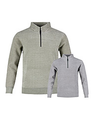 보스케 남자 겨울 골프 기모 반집업 패턴 긴팔 니트 LB251261