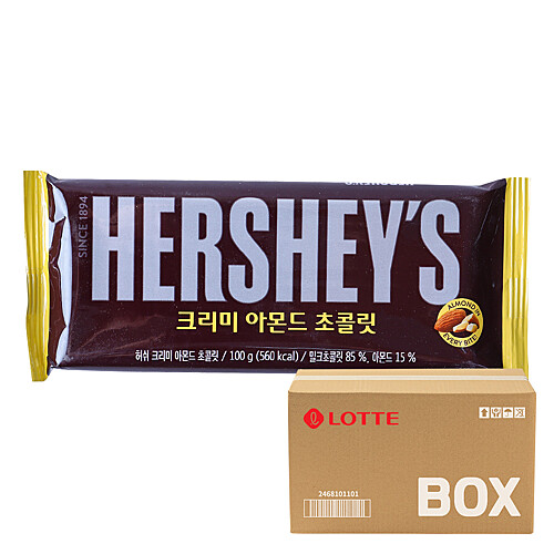 [마리오몰][치바리아] 롯데 허쉬 라지바 아몬드 초콜릿 100g 24입