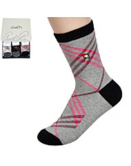 아놀드파마 세련된 컬러 조합 숙녀 사선 체크 중목 양말0161bs