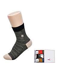 미치코런던 감각적인 자카드 패턴 중목 숙녀 양말0026ep