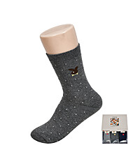 리본 토끼 그래픽 도트 숙녀 패션 중목 양말0042ag