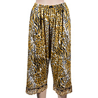 다양한 레오파드 프린팅 밑단 레이스 자수 8부 여성 파자마0038dm