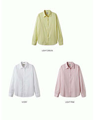 여성용 루즈핏 보일 셔츠 / Loose Fit Cotton Voile Shirts (WHYWE2591F)