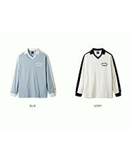 공용 카라 트랙 롱 슬리브 티셔츠 / Collar Track Long Sleeve T-Shirt (WHLAE3894U)