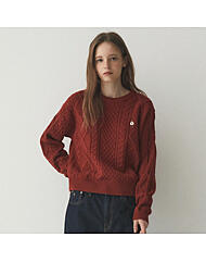 여성 Steve Aran Cable Sweater WHKAE4T12F