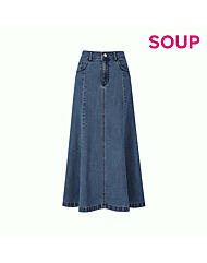 뒷밴딩 데님 스커트 (SZ3DS35)