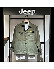Jeep 지프 트윌 배색 아우터형 야상 셔츠 자켓 (JM3SHU211_)