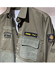 Jeep 지프 트윌 배색 아우터형 야상 셔츠 자켓_ (JM3SHU211_1)