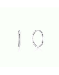 [ 로이드 ]  화이트 베이직 원터치 귀걸이 (20mm)LLEB24108S