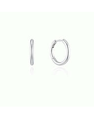 [ 로이드 ]화이트 베이직 원터치 귀걸이 (16mm)  LLEB24106S