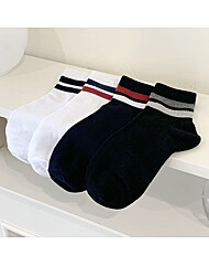 남성 배색 두줄라인 카바 중목양말 10켤레