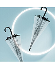 투명 비닐 블랙라인 우산 2p