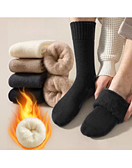 남성 보온 융털 기모 방한 겨울용 장목양말 5켤레