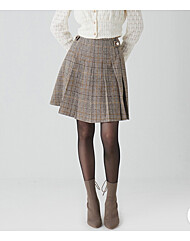[SATIN] [파니PICK]체크 플리츠 스커트 S234b352