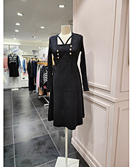 샤틴 볼레로형 니트 원피스 S241k954