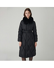 폭스 퍼 퀼팅 롱 구스다운 패딩S244m853