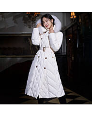 조보아PICK]A 라인 더블 롱 구스다운 패딩S244m854